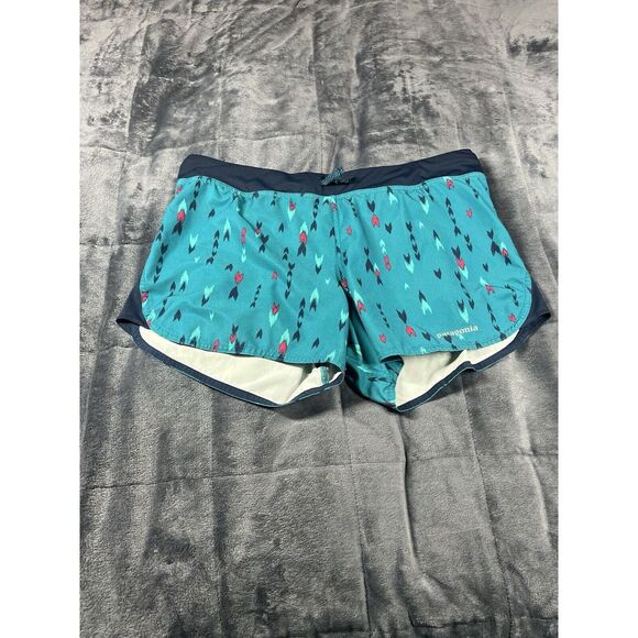 PATAGONIA Women's Lined‎ Running Shorts Dark Green Size medium - Picture 1 of 7
